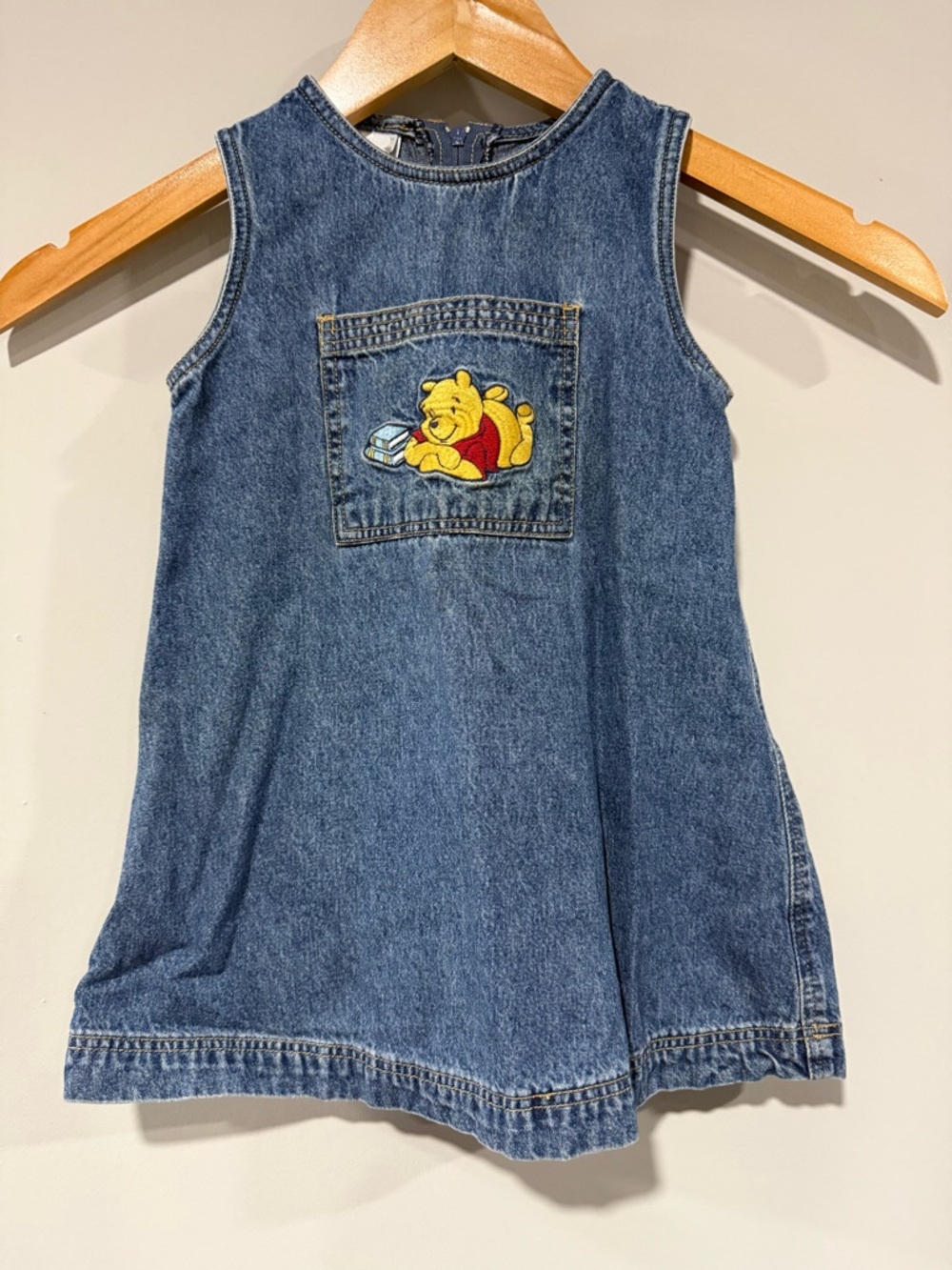 Vintage Girl’s Winnie the Pooh Denim Dress